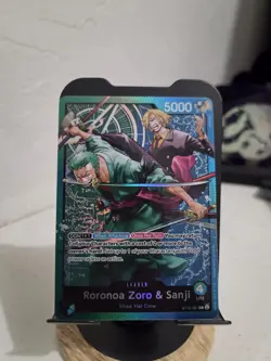 Bandai One Piece CCG Roronoa Zoro & Sanji ST12-001 Leader Holo Eng 5000 - Image 1