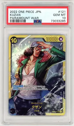 2022 One Piece Japanese Paramount War OP02-121 Kuzan Secret Rare PSA 10 - Image 1
