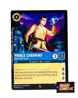 Disney Lorcana TCG Prince Charming Heir to the Throne 157/204 Rare Non-Foil - Image 1