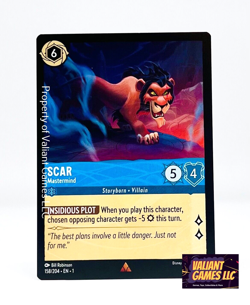 Disney Lorcana TCG Scar Mastermind #158/204 Rare Non Foil N/M - Image 1