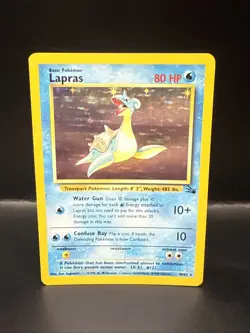 Pokemon Card - Lapras Fossil 10/62 Holo Rare - Image 1