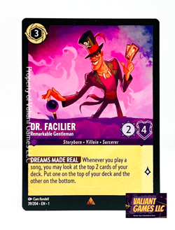 Disney Lorcana TCG Dr. Facilier Remarkable Gentleman 39/204 Rare NON FOIL - Image 1