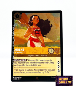 Disney Lorcana TCG Moana of Motunui #14/204 Rare COLD FOIL N/M - Image 1