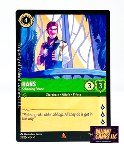 Disney Lorcana TCG Hans Scheming Prince 78/204 Rare NON FOIL - Image 1