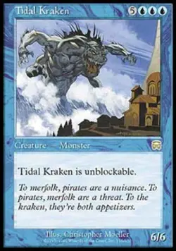 Tidal Kraken - Medium Play MTG Mercadian Masques - Image 1