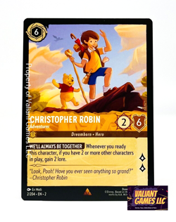 Disney Lorcana TCG Christopher Robin Adventurer 2/204 Rare Non Foil - Image 1