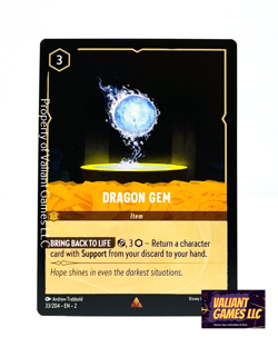 Disney Lorcana TCG Dragon Gem 33/204 Rare Non-Foil - Image 1