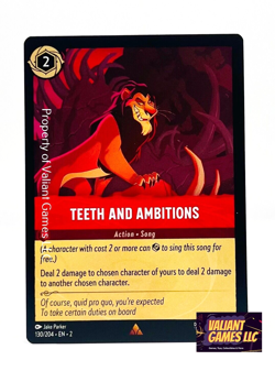 Disney Lorcana TCG Teeth and Ambition 130/204 Rare Non-Foil - Image 1