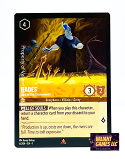 Disney Lorcana TCG Hades Lord of the Underworld #6/204 Non Foil Rare N/M - Image 1
