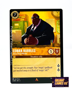 Disney Lorcana TCG Cobra Bubbles Just a Social Worker 4/204 Rare Non-Foil - Image 1