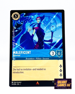 Disney Lorcana TCG Maleficent Uninvited #151/204 Non Foil Rare N/M - Image 1