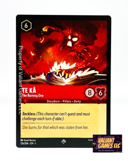 Disney Lorcana TCG Te Ka The Burning One 126/204 Super Rare NON FOIL - Image 1