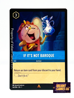 Disney Lorcana TCG If It's Not Baroque 162/204 Rare NON FOIL - Image 1