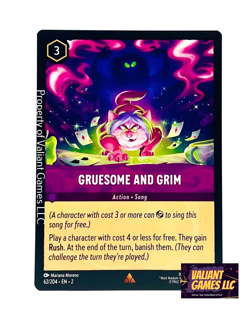Disney Lorcana TCG Gruesome and Grim 62/204 Rare Non-Foil - Image 1