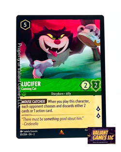Disney Lorcana TCG Lucifer Cunning Cat 85/204 Rare Non-Foil - Image 1