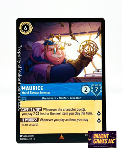 Disney Lorcana TCG Maurice World Famous Inventor 152/204 Rare NON FOIL - Image 1