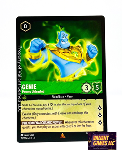 Disney Lorcana TCG Genie Powers Unleashed 76/204 Rare NON FOIL - Image 1