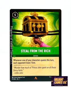 Disney Lorcana TCG Steal From the Rich 97/204 Rare NON FOIL - Image 1