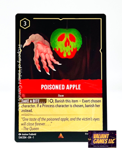 Disney Lorcana TCG Poisoned Apple 134/204 Rare Non Foil - Image 1