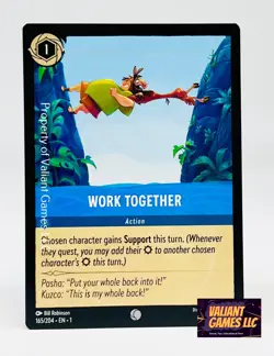 Disney Lorcana TCG Work Together 165/204 Common NON FOIL Error - Image 1