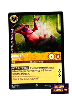 Disney Lorcana TCG King Louie Jungle VIP 12/204 Super Rare Non-Foil - Image 1