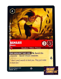 Disney Lorcana TCG Namaari Nemesis 118/204 Super Rare Non-Foil - Image 1