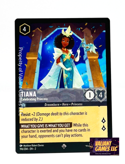 Disney Lorcana TCG Tiana Celebrating Princess 196/204 Super Rare Non-Foil - Image 1