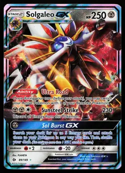 Solgaleo GX 89/149 Ultra Rare Sun & Moon Base Pokemon Card - Image 1