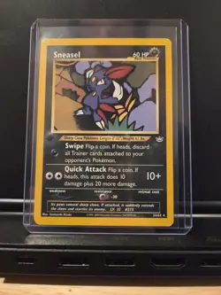 Sneasel 24/64 1st Edition Neo Revelation Rare Vintage Pokemon Card TCG WOTC - Image 1