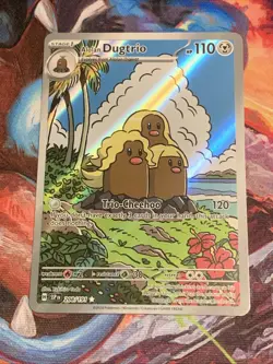 Pokemon TCG Surging Sparks Alolan Dugtrio Card 208/191 Illustration Rare Mint - Image 1