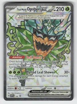 Teal Mask Ogerpon ex 166 NM Holo SVP SV: Scarlet & Violet Promo Cards 02 - Image 1