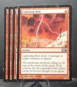 MTG 146/249 LIGHTNING BOLT 2010 Core Set Instant x4 TCG cards⚔LP/MP - Image 1