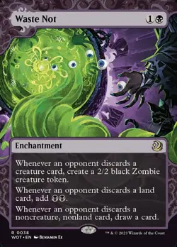 MTG Waste Not, Light Play, English Wilds of Eldraine: Enchanting Tales - Image 1