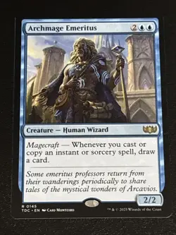 MTG Commander: Tarkir: Dragonstorm Archmage Emeritus 0145 Rare - Image 1