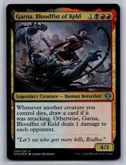 Garna, Bloodfist of Keld 200 Dominaria United Magic: The Gathering Foil NM - Image 1
