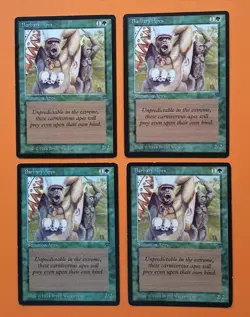 Magic the Gathering MTG Legends BARBARY APES X 4 ( 2 LP/EX & 2 MP) C 1994! - Image 1