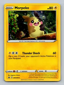 Morpeko SWSH012 Holo Promo Sword & Shield Promo Pokemon Holo Lightly Played - Image 1