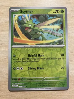 Pokemon TCG Scyther Scarlet & Violet-151 123/165 Regular Uncommon - Image 1