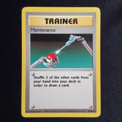 Maintenance 83/102 Uncommon Base Set Unlimited Pokemon Lightly Played - Image 1