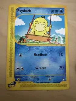 Pokemon TCG Psyduck 104/147 Expedition Base Set 2002 Common Regular English 50HP - Image 1