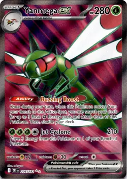 Yanmega ex 206/182 Ultra Rare Destined Rivals Pokemon Near Mint - Image 1