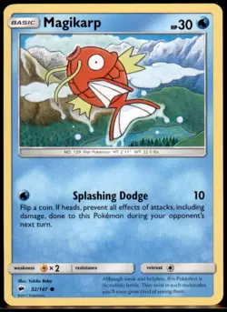 Magikarp 32/147 Common Burning Shadows Pokemon Lightly Played - Image 1