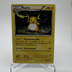 Pokemon TCG Raichu XY BREAKthrough 49/162 Cracked Ice Holo Rare EN 90 HP - Image 1