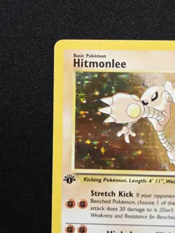 Hitmonlee 7/62 Holo 1st Edition Rare WoTC Fossil Pokemon 1999 TCG - Image 3