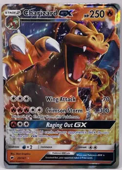 Charizard GX 20/147 SM-Burning Shadows English Stage 2 Ultra Rare Holo 250 HP - Image 1