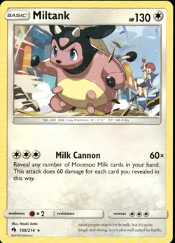 MILTANK 158/214 LOST THUNDER RARE POKEMON NAOKI SAITO - Image 1