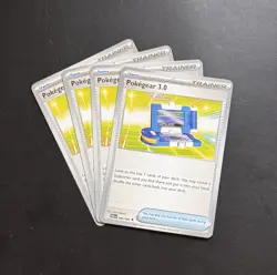 4x Pokegear 3.0 084/086 Black Bolt Pokemon TCG Playset NM - Image 1