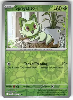 Sprigatito 016/159 Common Journey Together Pokemon Reverse Holo Near Mint - Image 1