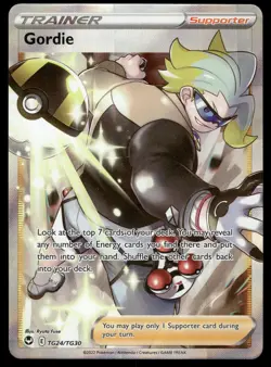 Gordie TG24/TG30 Ultra Rare Silver Tempest Trainer Gallery Pokemon Holo NM - Image 1