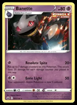 Banette 063/198 Rare Chilling Reign Pokemon NM - Image 1